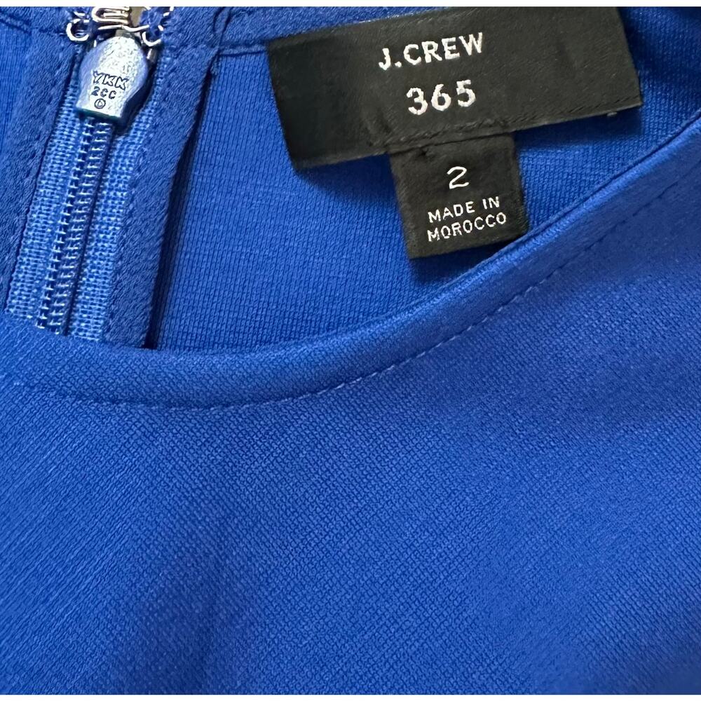 J. Crew 365 Ruched Ponte Sheath Dress Blue K2197 Size 2 - Picture 13 of 13
